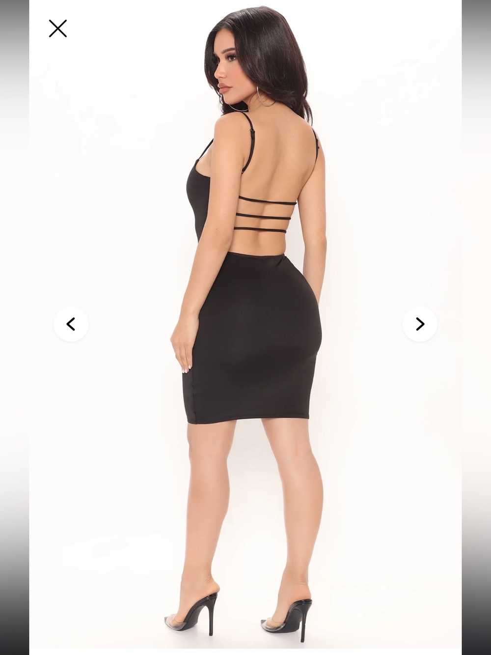 Fashion Nova Black Mini dress with open/ string back